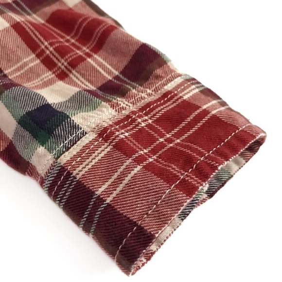Roots Plaid Button Down Shirt Pockets - Picture 10 of 16